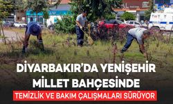 Diyarbakır’da Yenişehir Millet Bahçesinde Temizlik ve Bakım Çalışmaları Sürüyor