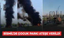 Bismil’de çocuk parkı ateşe verildi