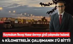 Kaymakam Recep Hasar devreye girdi: 4 kilometrelik yolun 3 kilometresi bitti