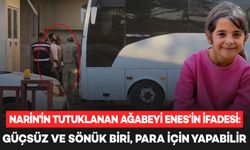 Narin'in tutuklanan ağabeyi Enes’in ifadesi: Güçsüz ve sönük biri, para için yapabilir