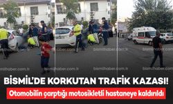 Bismil’de otomobilin çarptığı motosikletli hastaneye kaldırıldı