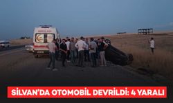 Silvan’da otomobil devrildi: 4 yaralı