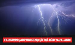 Yıldırımın çarptığı çiftçi ağır yaralandı, eşeği telef oldu