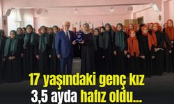 17 yaşındaki genç kız 3,5 ayda hafız oldu