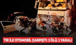 TIR ile otomobil çarpıştı: 3 ölü, 1 yaralı