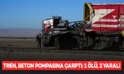 Tren, beton pompa aracına çarptı: 1 makinist öldü, 2 makinist yaralandı