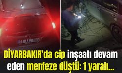 Diyarbakır’da cip inşaatı devam eden menfeze düştü: 1 yaralı