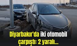 Diyarbakır'da iki otomobil çarpıştı: 2 yaralı