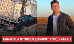 Kamyonla çarpışan otomobilde 1 kişi öldü, 2 kişi yaralandı