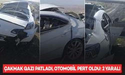 Çakmak gazı patladı, otomobil paramparça oldu: 2 yaralı