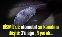 Diyarbakır'da otomobil su kanalına düştü: 3'ü ağır 4 yaralı