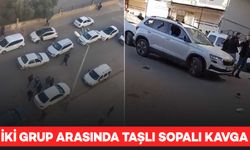 İki grup arasında taşlı sopalı kavga: Araçlar zarar gördü