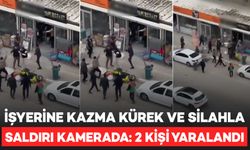 İş yerine kazma kürek ve silahlı saldırı: 2 yaralı