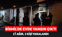 Bismil'de ev yangını: 1'i ağır 3 yaralı