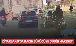 Diyarbakır'da trafikte kadın sürücüye çirkin hareket ve hakaret!