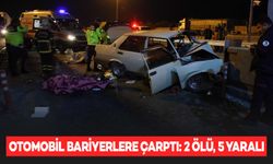 Otoyoldaki bariyerlere çarpan otomobilde 2 kişi öldü, 5 kişi yaralandı