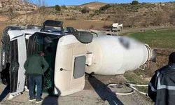 Adıyaman’da Beton Mikseri Devrildi