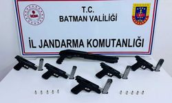 Jandarmanın bir adreste yaptığı aramada silah ve mermiler ele geçirildi