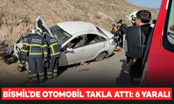 Bismil’de takla atan otomobilde 6 kişi yaralandı