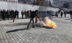 Mardin'de Kurum Personellerine Yangın Söndürme Eğitimi