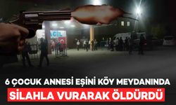 6 çocuk annesi eşini köy meydanında silahla vurarak öldürdü