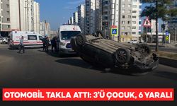 Diyarbakır’da takla atan otomobilde 3'ü çocuk 6 kişi yaralandı