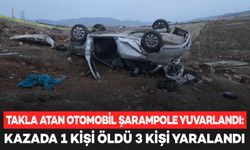 Otomobilin takla atarak şarampole yuvarlandığı kazada 1 kişi öldü 3 kişi yaralandı