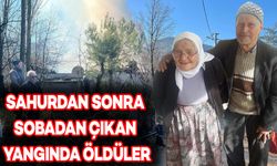 Sahur yapıp yatmalarının ardından odun sobasından yangın çıktı; Yaşlı karı koca öldü