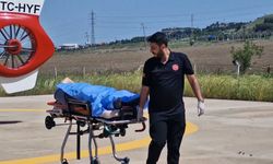 Kulp’ta ağaçtan düşen yaralı, ambulans helikopterle hastaneye nakledildi