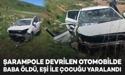 Şarampole devrilen otomobilde baba öldü, eşi ile çocuğu yaralandı