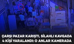 Çarşı Pazar karıştı, silahlı kavgada 4 kişi yaralandı: O anlar kamerada