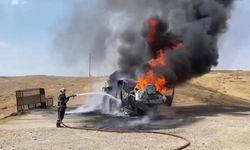 Petrol Sahasında Çıkan Yangında Vinç Kullanılamaz Hale Geldi