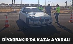 Diyarbakır’da 2 otomobilin çarpıştığı kazada 4 kişi yaralandı