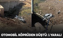 Diyarbakır'da otomobil köprüden düştü: 1 yaralı