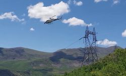 Diyarbakır'da Kesintisiz Elektrik İçin Helikopterli Bakım