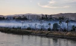 Dicle Nehri Yatağında Mangal Dumanından Sis Bulutu Oluştu