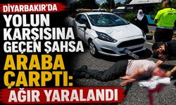 Diyarbakır'da Yolun Karşısına Geçen Şahsa Araba Çarptı: Ağır Yaralandı