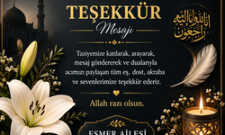 TAZİYE TEŞEKKÜR MESAJI