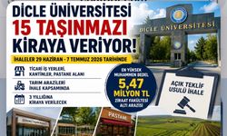 Dicle Üniversitesi 15 Taşınmazı Kiraya Verecek