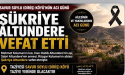 Soylu (Deriş) köyünde Şükriye Altundere Hayatını Kaybetti