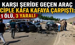 Karşı Şeride Geçen Araç Ciple Kafa Kafaya Çarpıştı: 1 Ölü, 3 Yaralı