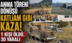 Anma Töreni Dönüşü Katliam Gibi Kaza: 1 Kişi Öldü, 30 Yaralı
