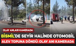 Bismil'de Seyir Halindeki Otomobil Alev Topuna Döndü