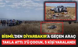 Bismil'den Diyarbakır'a Giden Aracın Sürücüsü Uyuyakalması Sonucu Takla Attı: 3'ü Çocuk, 5 Yaralı