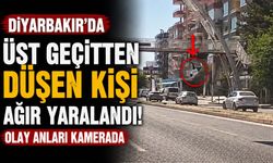 Diyarbakır'da Üst Geçitten Düşen Kişi Ağır Yaralandı: Olay Anları Kamerada