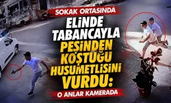 Sokak Ortasında Elinde Tabancayla Peşinden Koştuğu Husumetlisini Vurdu
