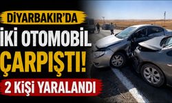Diyarbakır’da İki Otomobil Çarpıştı: 2 Kişi Yaralandı