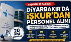 Diyarbakır'da İŞKUR 20 kişilik personel alımı yapacak: Başvurular başladı