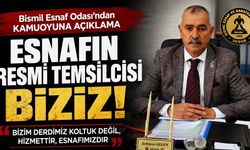 Bismil Esnaf Odası’ndan Dikkat Çeken Açıklama: “Esnafın Resmi Temsilcisi Biziz;