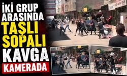İki Grup Arasında Taşlı Sopalı Kavga Kamerada